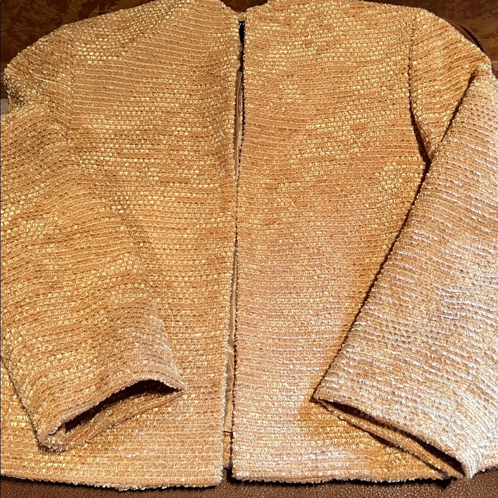 Josephine Chaus Gold Textured Wool Jacket - Picture 5 of 16
